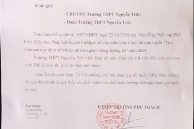 Triển khai Cuộc thi trực tuyến ” Tìm hiểu các quy định về trật tự, an toàn giao thông đường bộ” năm 2024