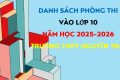 Danh sách phòng thi – Kỳ thi Tuyển sinh vào lớp 10 năm học 2025-2026